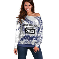 Cook Islands Marathon 2025-Pursuit in Paradise Off Shoulder Sweater Blue Color
