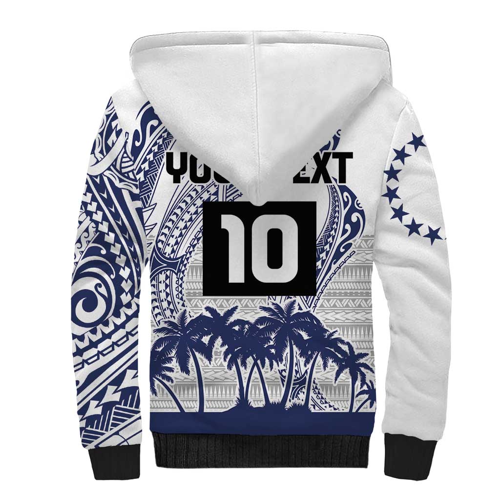 Cook Islands Marathon 2025-Pursuit in Paradise Sherpa Hoodie Blue Color