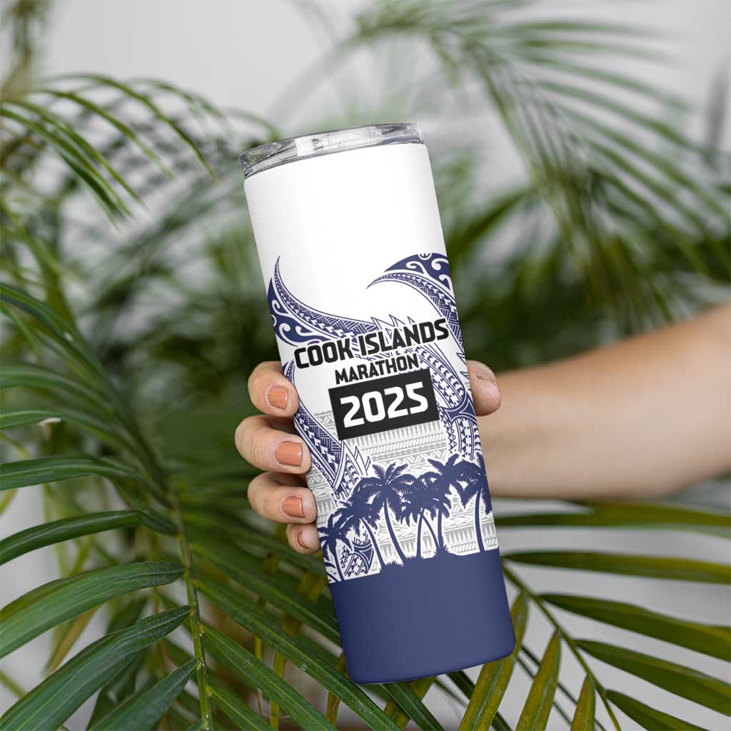 Cook Islands Marathon 2025-Pursuit in Paradise Skinny Tumbler Blue Color
