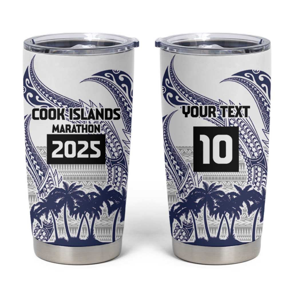 Cook Islands Marathon 2025-Pursuit in Paradise Tumbler Cup Blue Color