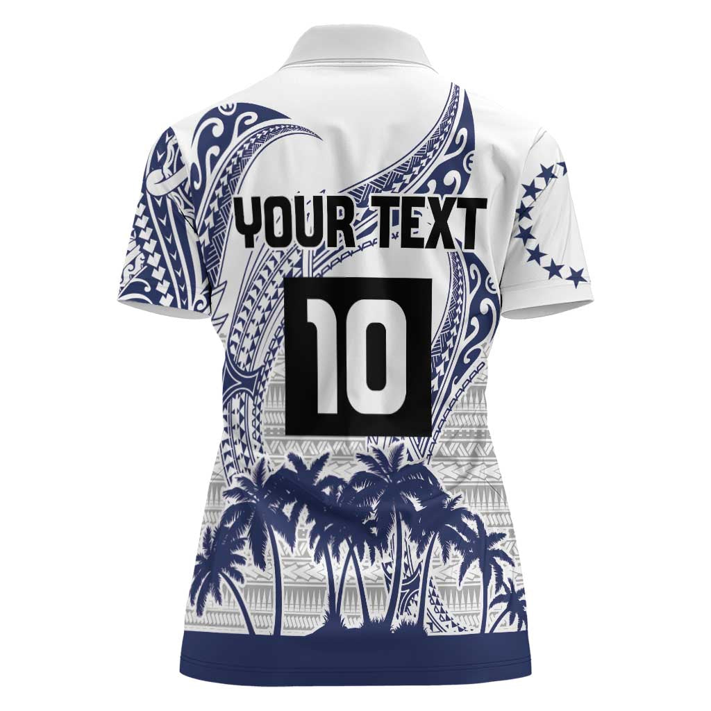 Cook Islands Marathon 2025-Pursuit in Paradise Women Polo Shirt Blue Color