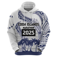 Cook Islands Marathon 2025-Pursuit in Paradise Zip Hoodie Blue Color