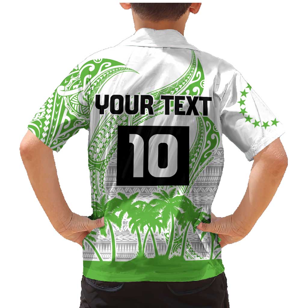 Cook Islands Marathon 2025-Pursuit in Paradise Family Matching Mermaid Dress and Hawaiian Shirt Green Color