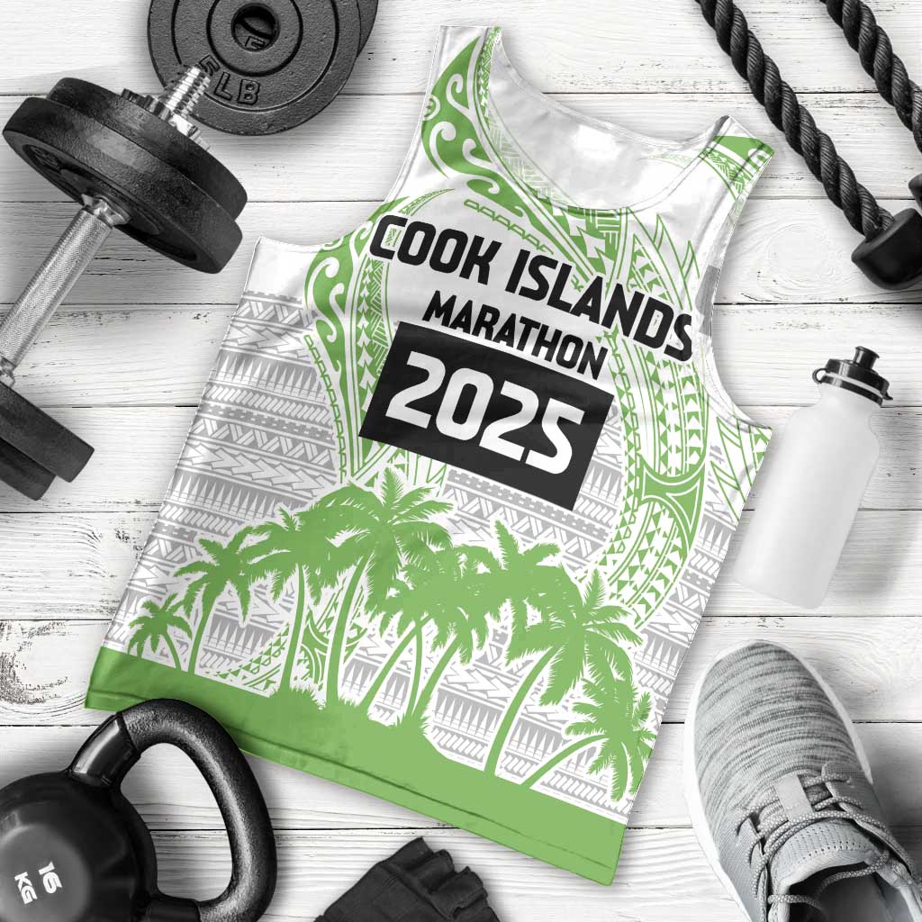 Cook Islands Marathon 2025-Pursuit in Paradise Men Tank Top Green Color