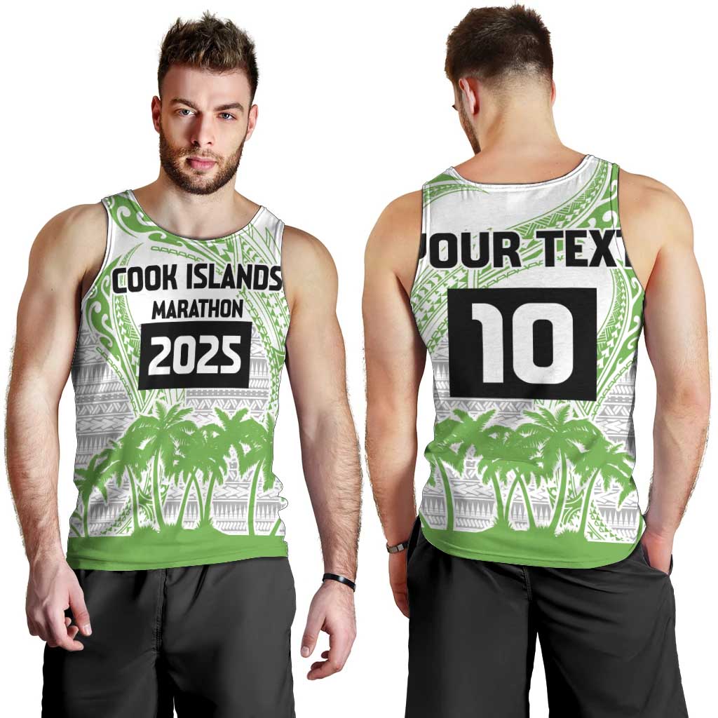 Cook Islands Marathon 2025-Pursuit in Paradise Men Tank Top Green Color