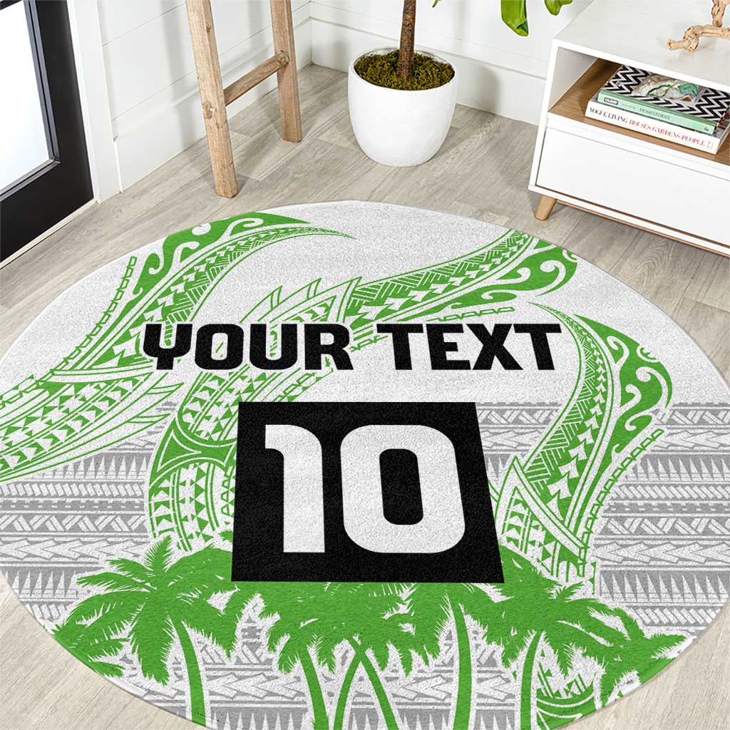 Cook Islands Marathon 2025-Pursuit in Paradise Round Carpet Green Color LT03 Green - Polynesian Pride