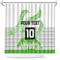 Cook Islands Marathon 2025-Pursuit in Paradise Shower Curtain Green Color