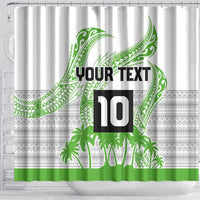 Cook Islands Marathon 2025-Pursuit in Paradise Shower Curtain Green Color