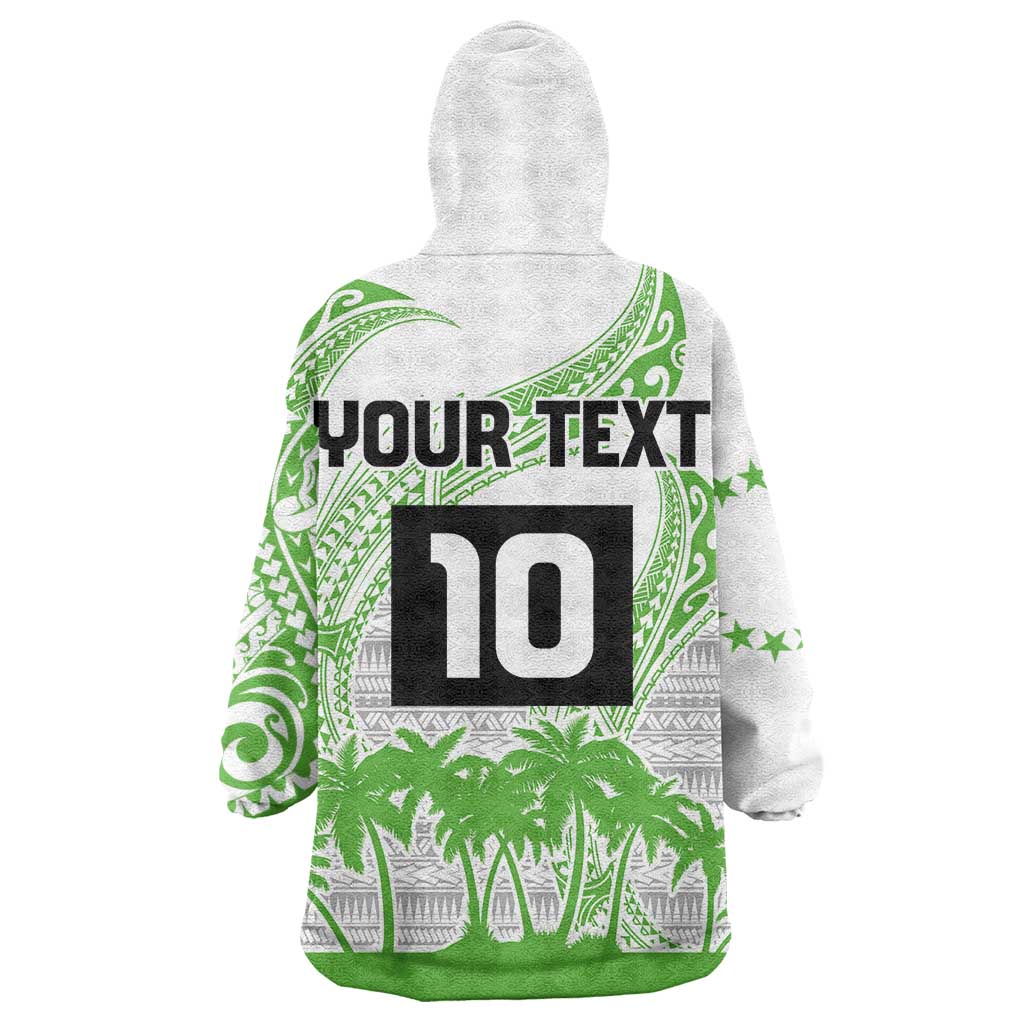 Cook Islands Marathon 2025-Pursuit in Paradise Wearable Blanket Hoodie Green Color