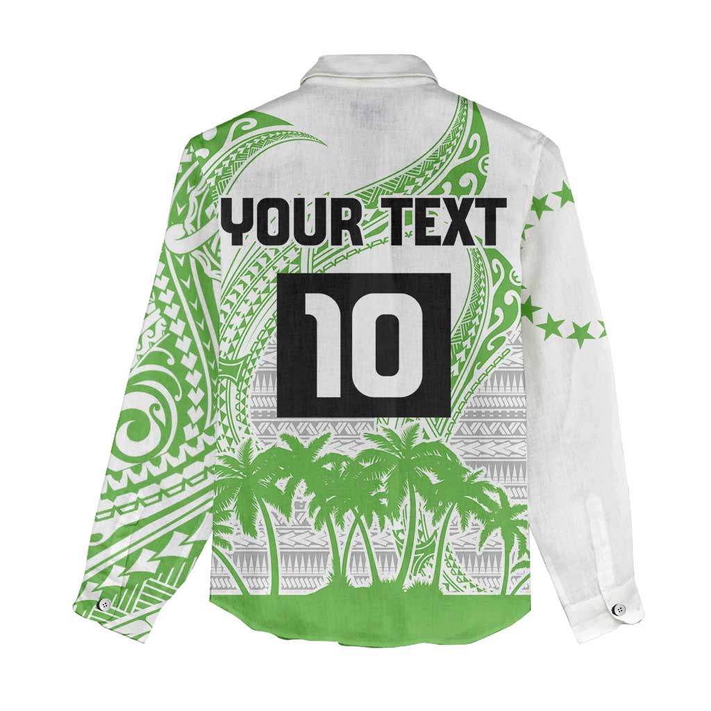 Cook Islands Marathon 2025-Pursuit in Paradise Women Casual Shirt Green Color