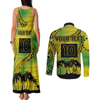 Cook Islands Marathon 2025-Pursuit in Paradise Couples Matching Tank Maxi Dress and Long Sleeve Button Shirt Special Edition LT03 - Polynesian Pride