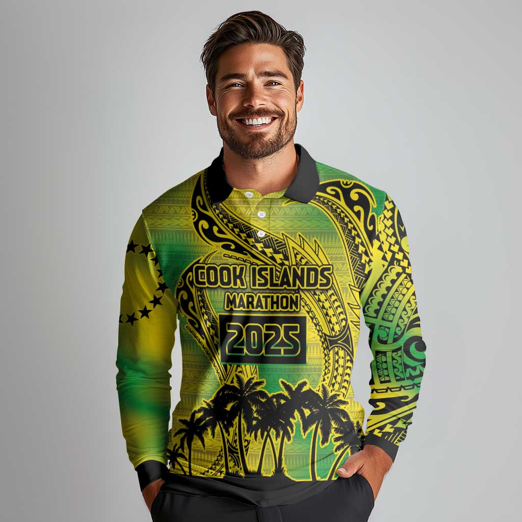 Cook Islands Marathon 2025-Pursuit in Paradise Long Sleeve Polo Shirt Special Edition LT03 - Polynesian Pride