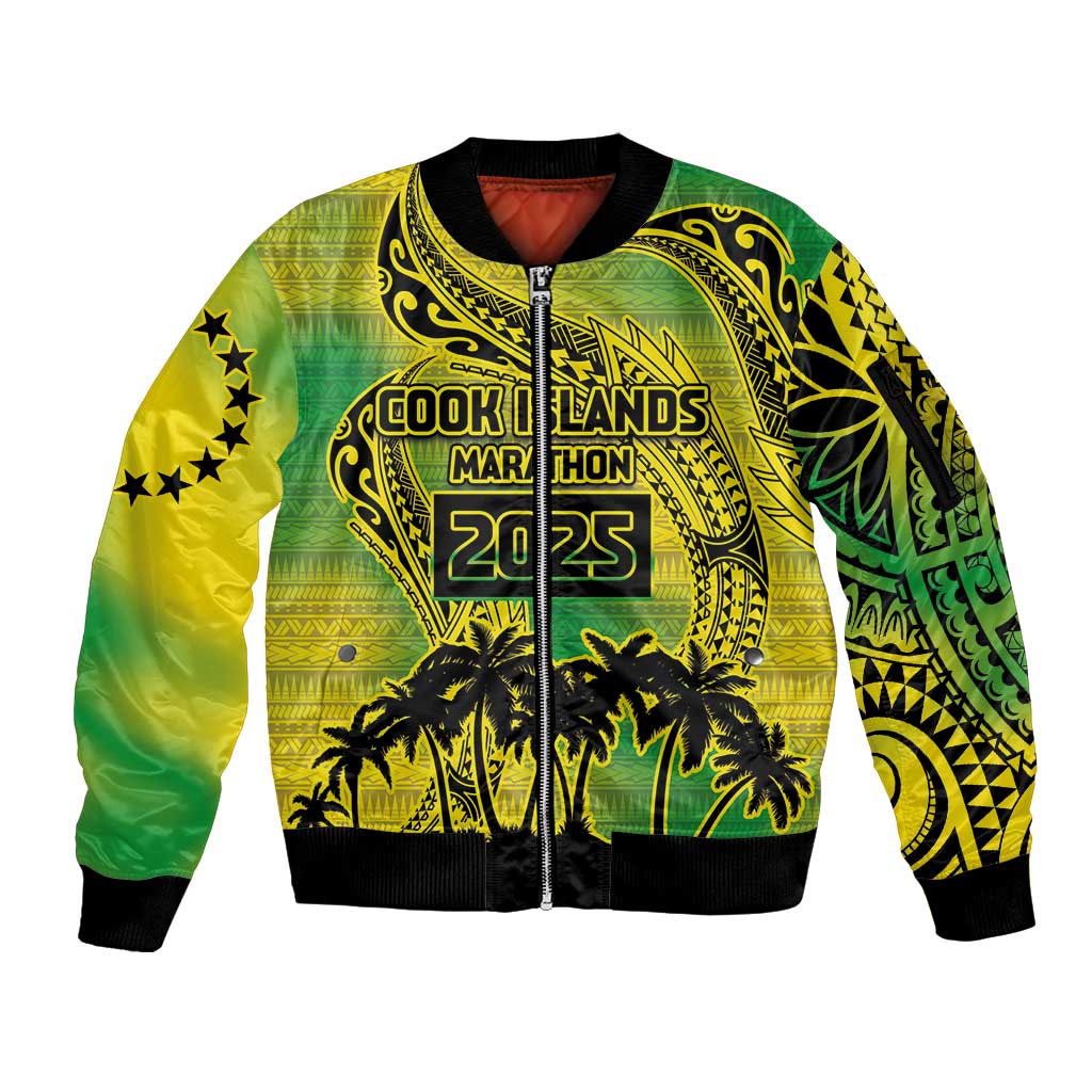 Cook Islands Marathon 2025-Pursuit in Paradise Sleeve Zip Bomber Jacket Special Edition