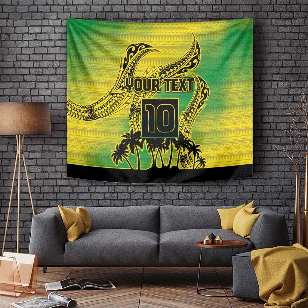 Cook Islands Marathon 2025-Pursuit in Paradise Tapestry Special Edition LT03 Yellow-Green - Polynesian Pride