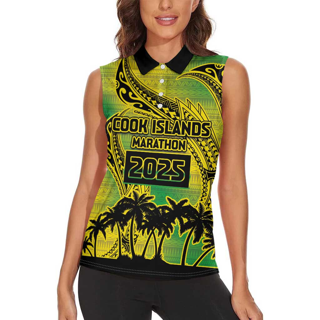 Cook Islands Marathon 2025-Pursuit in Paradise Women Sleeveless Polo Shirt Special Edition LT03 - Polynesian Pride