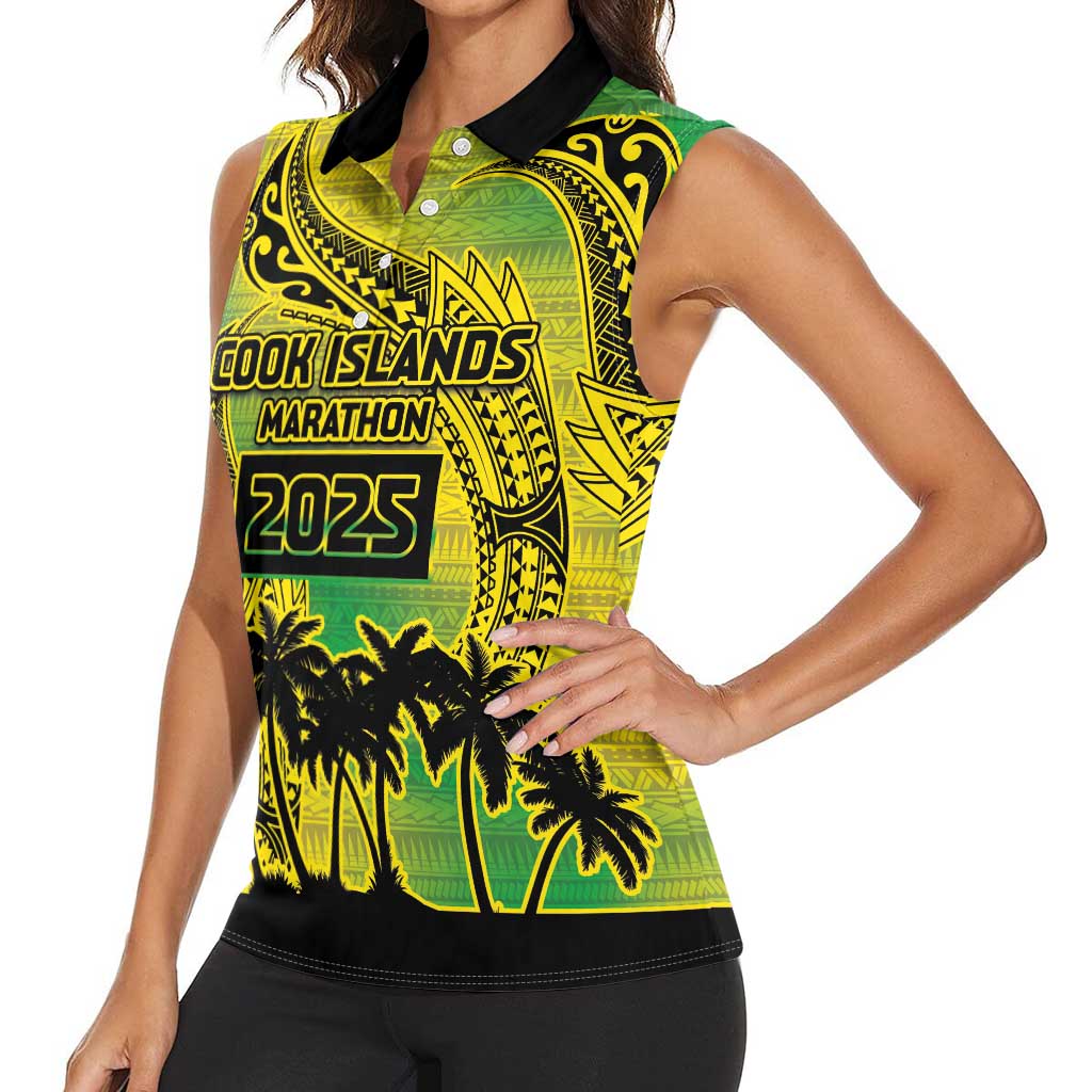 Cook Islands Marathon 2025-Pursuit in Paradise Women Sleeveless Polo Shirt Special Edition LT03 - Polynesian Pride