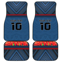 Custom Toa Samoa Rugby Car Mats Samoan Warrior Ula Fala Tribal Pattern