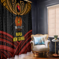 Papua New Guinea Bird-of-Paradise Window Curtain Coat of Arms and Tribal Patterns