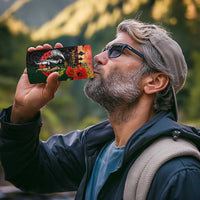 New Zealand and Australia ANZAC Day 4 in 1 Can Cooler Tumbler Lest We Forget Indigenous and Maori Pattern
