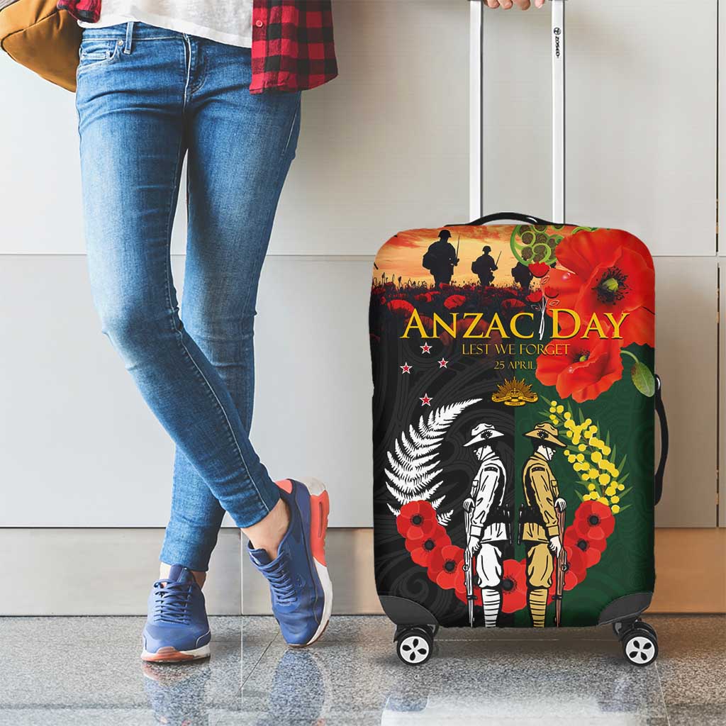 New Zealand and Australia ANZAC Day Luggage Cover Lest We Forget Indigenous and Maori Pattern LT03 - Polynesian Pride