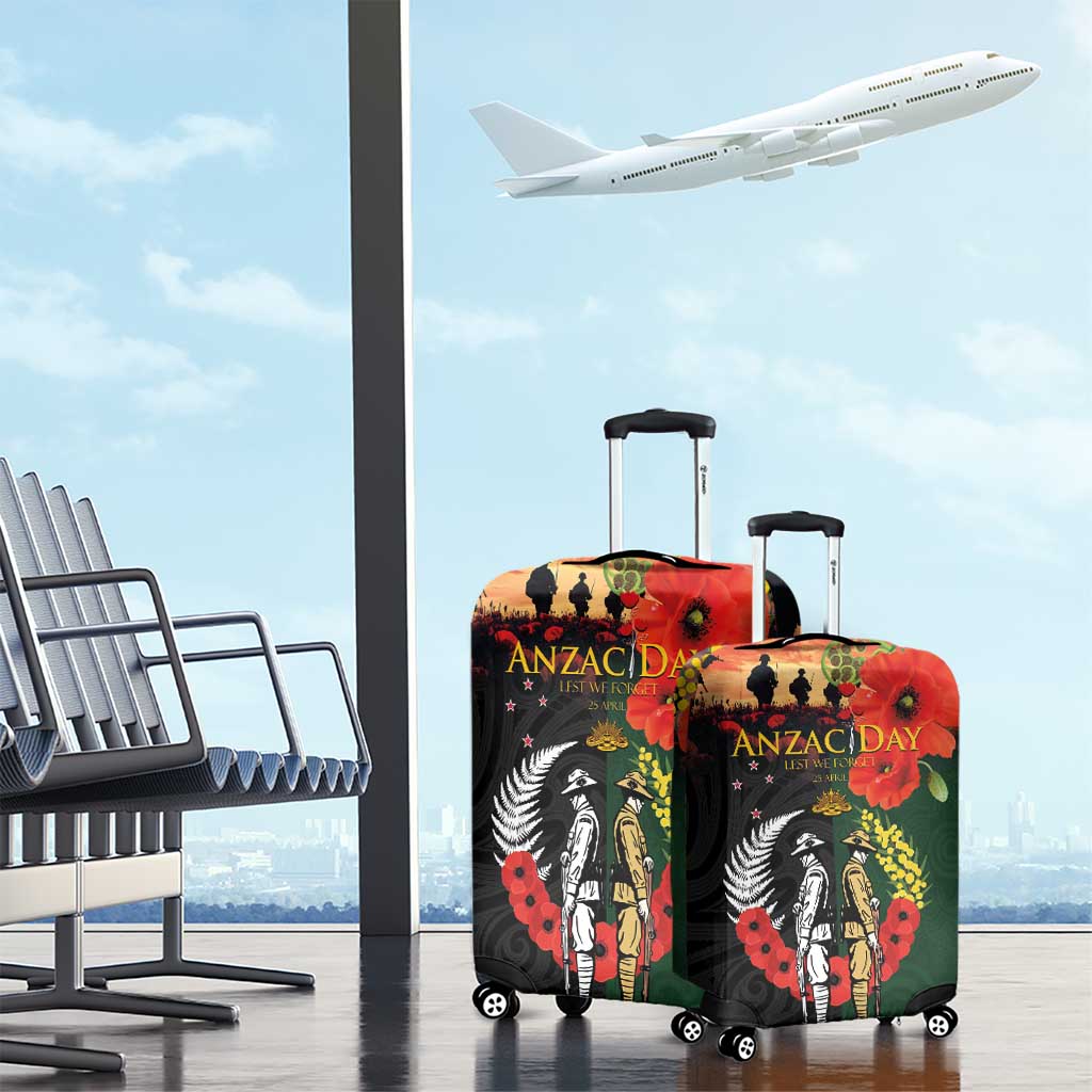 New Zealand and Australia ANZAC Day Luggage Cover Lest We Forget Indigenous and Maori Pattern LT03 - Polynesian Pride