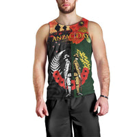 New Zealand and Australia ANZAC Day Men Tank Top Lest We Forget Indigenous and Maori Pattern