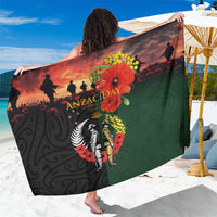 New Zealand and Australia ANZAC Day Sarong Lest We Forget Indigenous and Maori Pattern LT03 One Size 44 x 66 inches Multicolor - Polynesian Pride