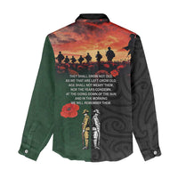New Zealand and Australia ANZAC Day Women Casual Shirt Lest We Forget Indigenous and Maori Pattern LT03 - Polynesian Pride