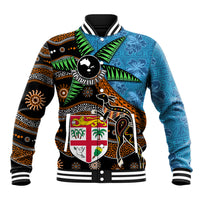 Fiji and Australia Baseball Jacket Fijian and Aboriginal mix Culture