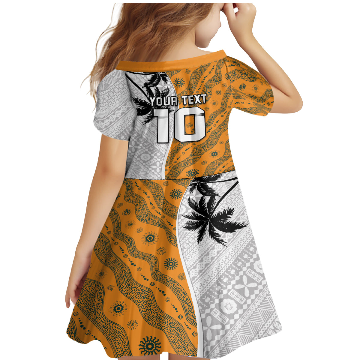 Custom Fiji and Australia Rugby Family Matching Mermaid Dress and Hawaiian Shirt Tapa Mix Aboriginal Pattern Half Style