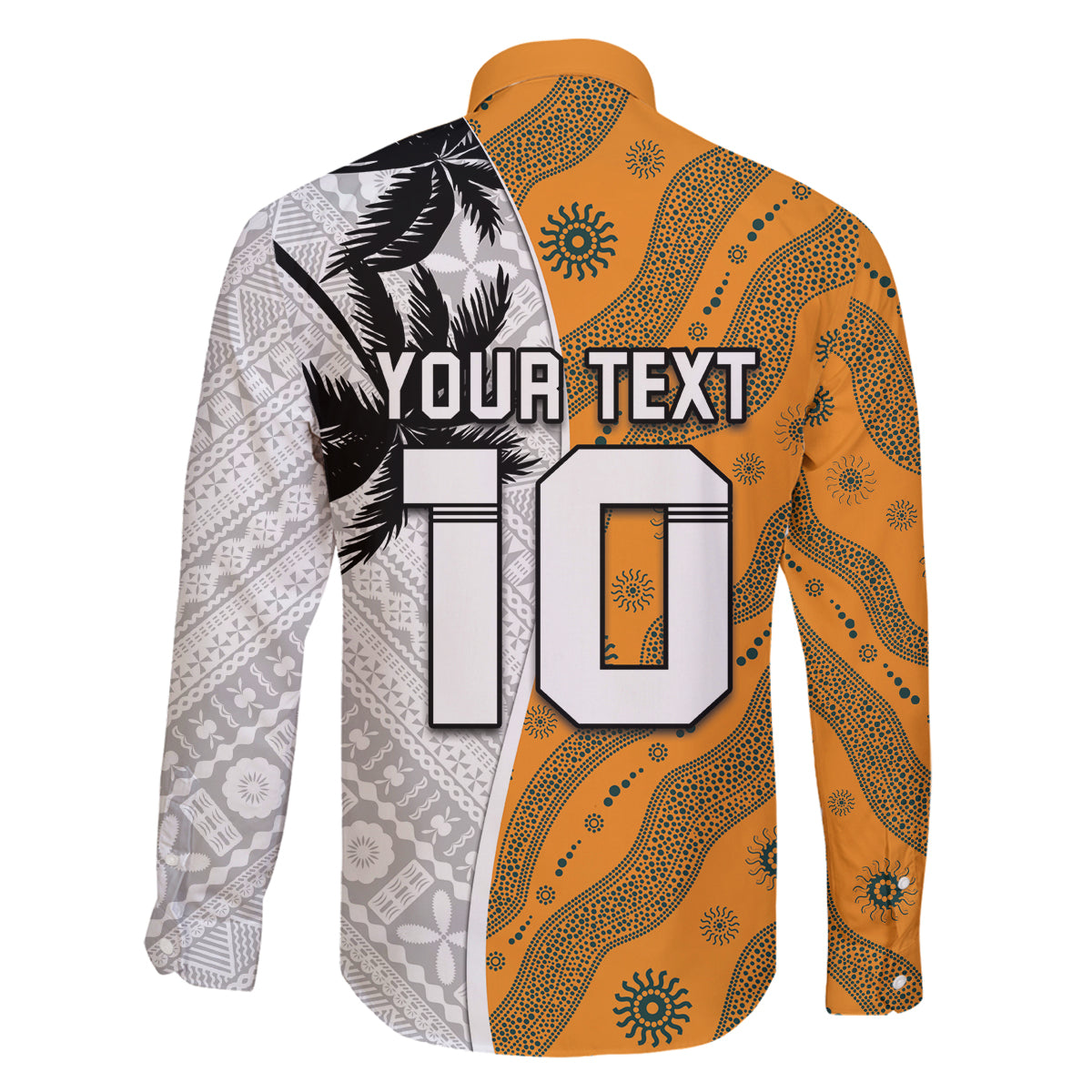 Custom Fiji and Australia Rugby Family Matching Tank Maxi Dress and Hawaiian Shirt Tapa Mix Aboriginal Pattern Half Style