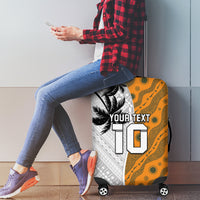 Custom Fiji and Australia Rugby Luggage Cover Tapa Mix Aboriginal Pattern Half Style