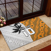Custom Fiji and Australia Rugby Rubber Doormat Tapa Mix Aboriginal Pattern Half Style