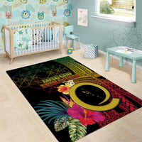 Vanuatu Independence Day Area Rug Sand Drawing Melanesian Vibes