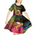 Vanuatu Independence Day Kid Short Sleeve Dress Sand Drawing Melanesian Vibes