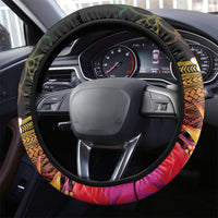 Vanuatu Independence Day Steering Wheel Cover Sand Drawing Melanesian Vibes