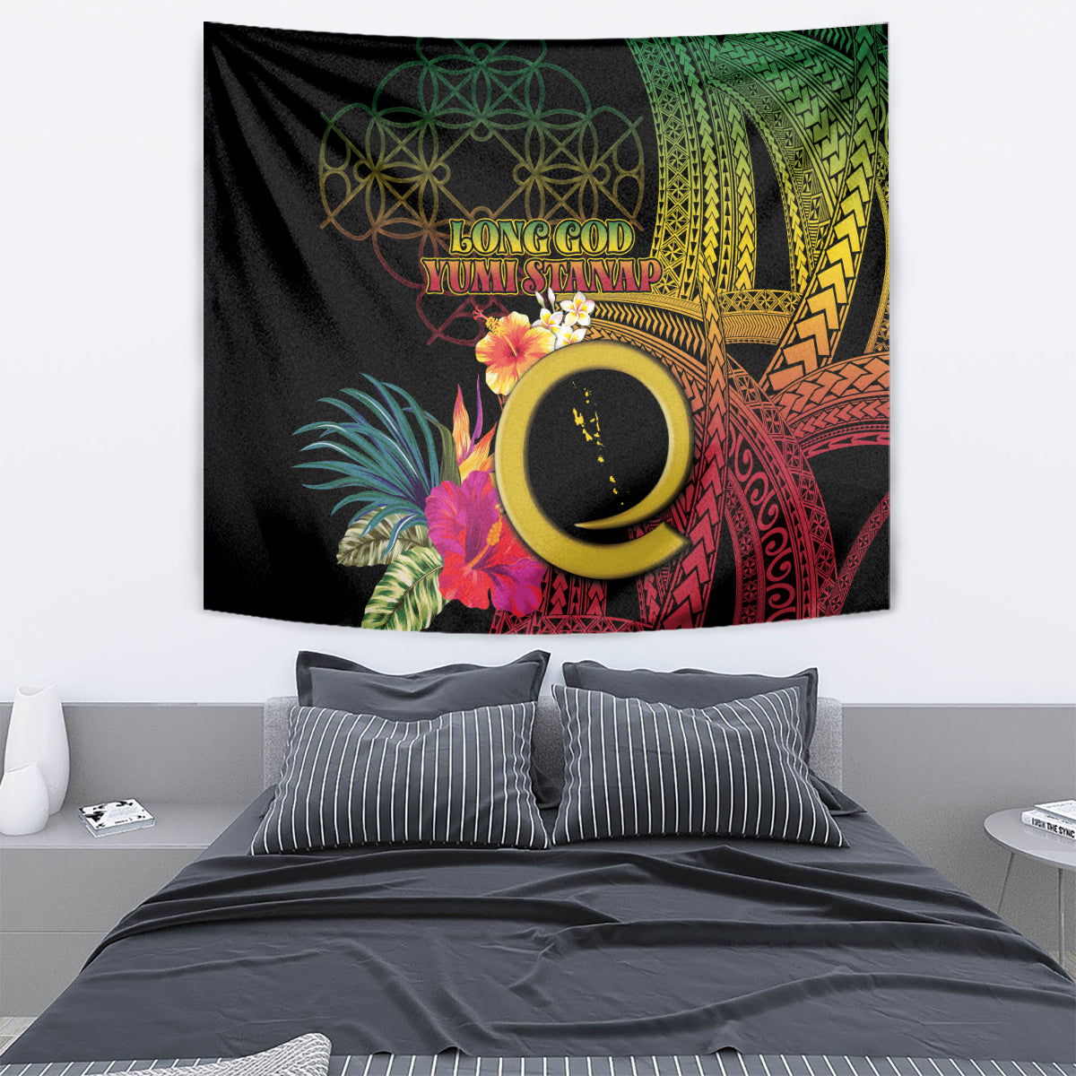 Vanuatu Independence Day Tapestry Sand Drawing Melanesian Vibes