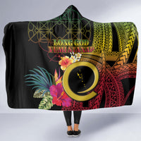 Vanuatu Selebretem 44th Indipendens Dei Hooded Blanket Sand Drawing Melanesian Vibes LT03 - Polynesian Pride
