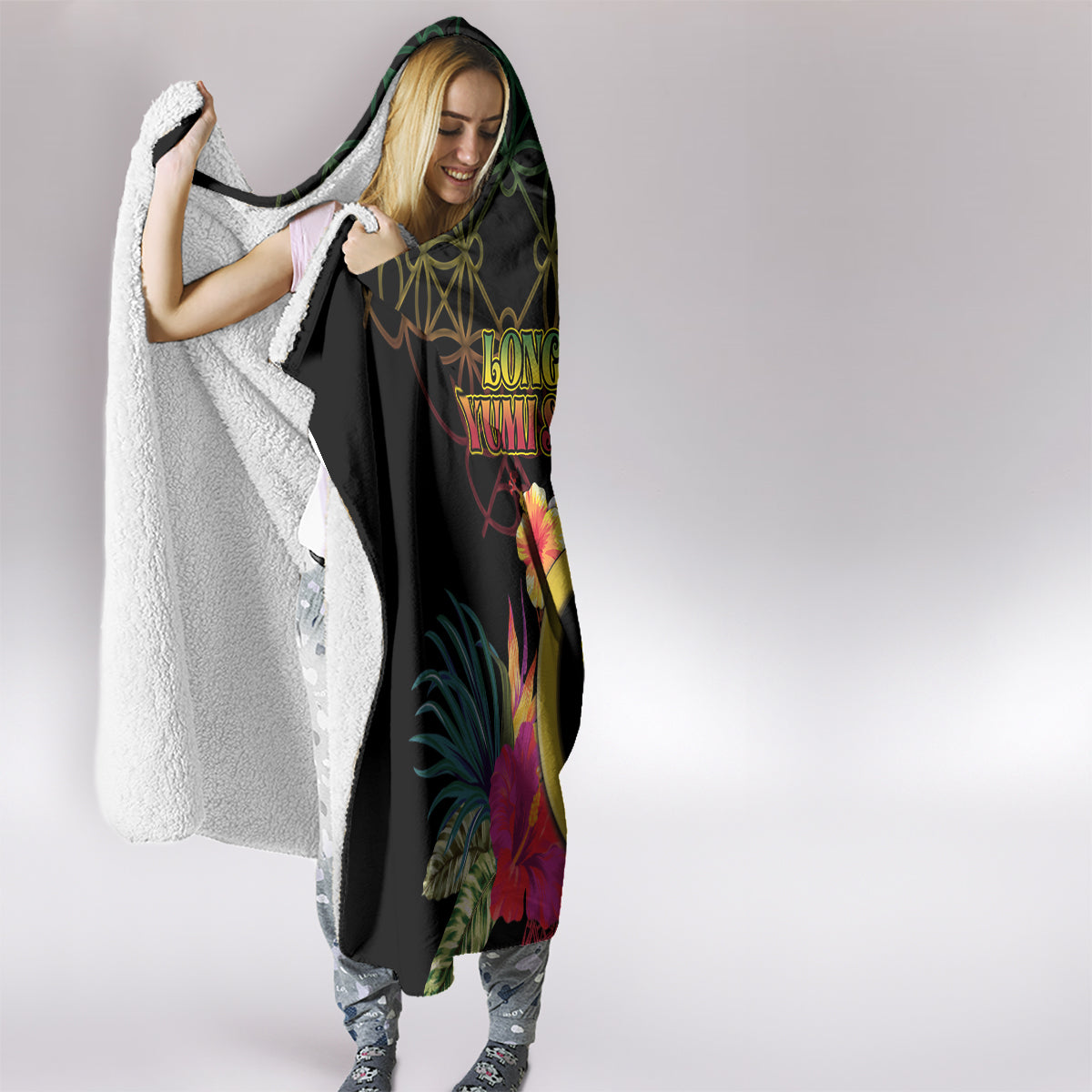 Vanuatu Selebretem 44th Indipendens Dei Hooded Blanket Sand Drawing Melanesian Vibes LT03 - Polynesian Pride