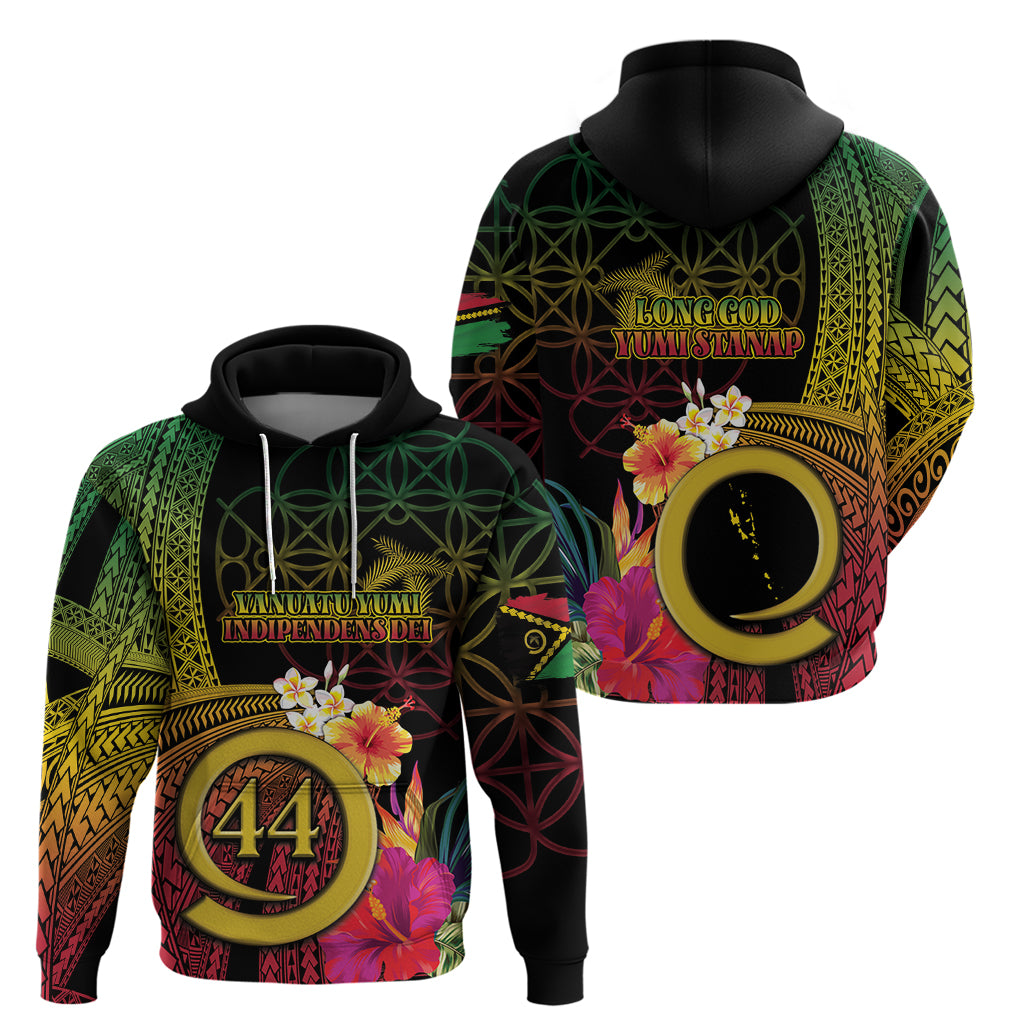 Vanuatu Selebretem 44th Indipendens Dei Hoodie Sand Drawing Melanesian Vibes LT03 - Polynesian Pride