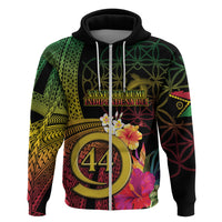Vanuatu Selebretem 44th Indipendens Dei Hoodie Sand Drawing Melanesian Vibes LT03 Zip Hoodie Black - Polynesian Pride