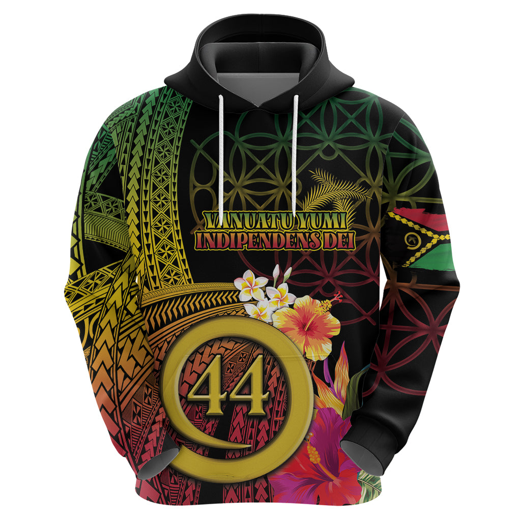 Vanuatu Selebretem 44th Indipendens Dei Hoodie Sand Drawing Melanesian Vibes LT03 - Polynesian Pride