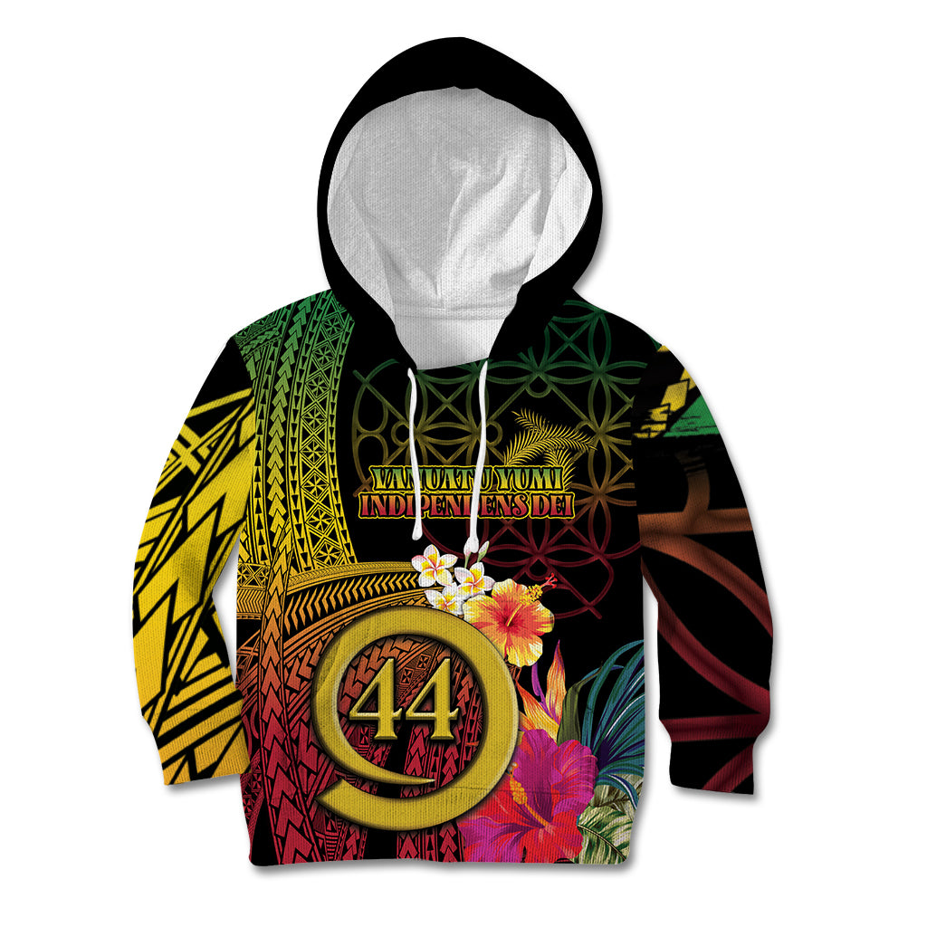 Vanuatu Selebretem 44th Indipendens Dei Kid Hoodie Sand Drawing Melanesian Vibes