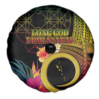 Vanuatu Selebretem 44th Indipendens Dei Spare Tire Cover Sand Drawing Melanesian Vibes