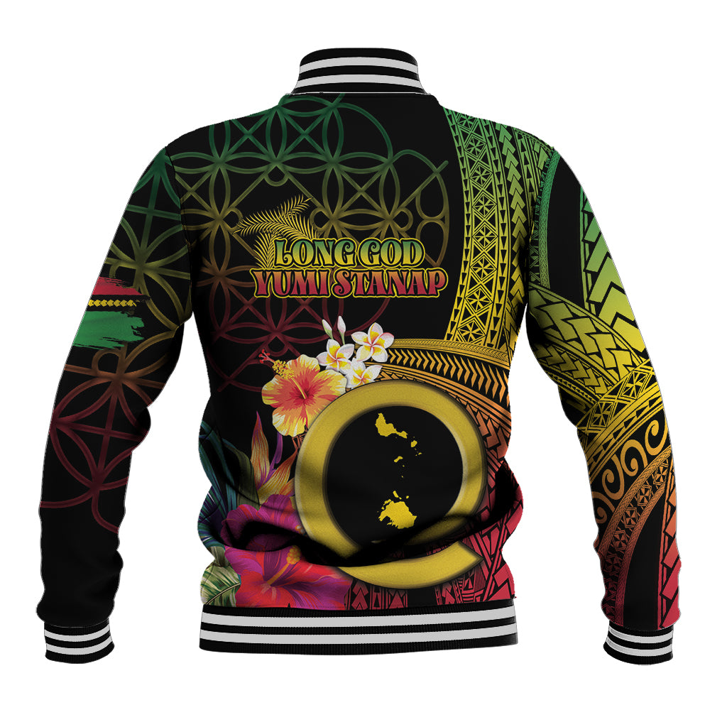 Vanuatu Shefa Day Baseball Jacket Sand Drawing Melanesian