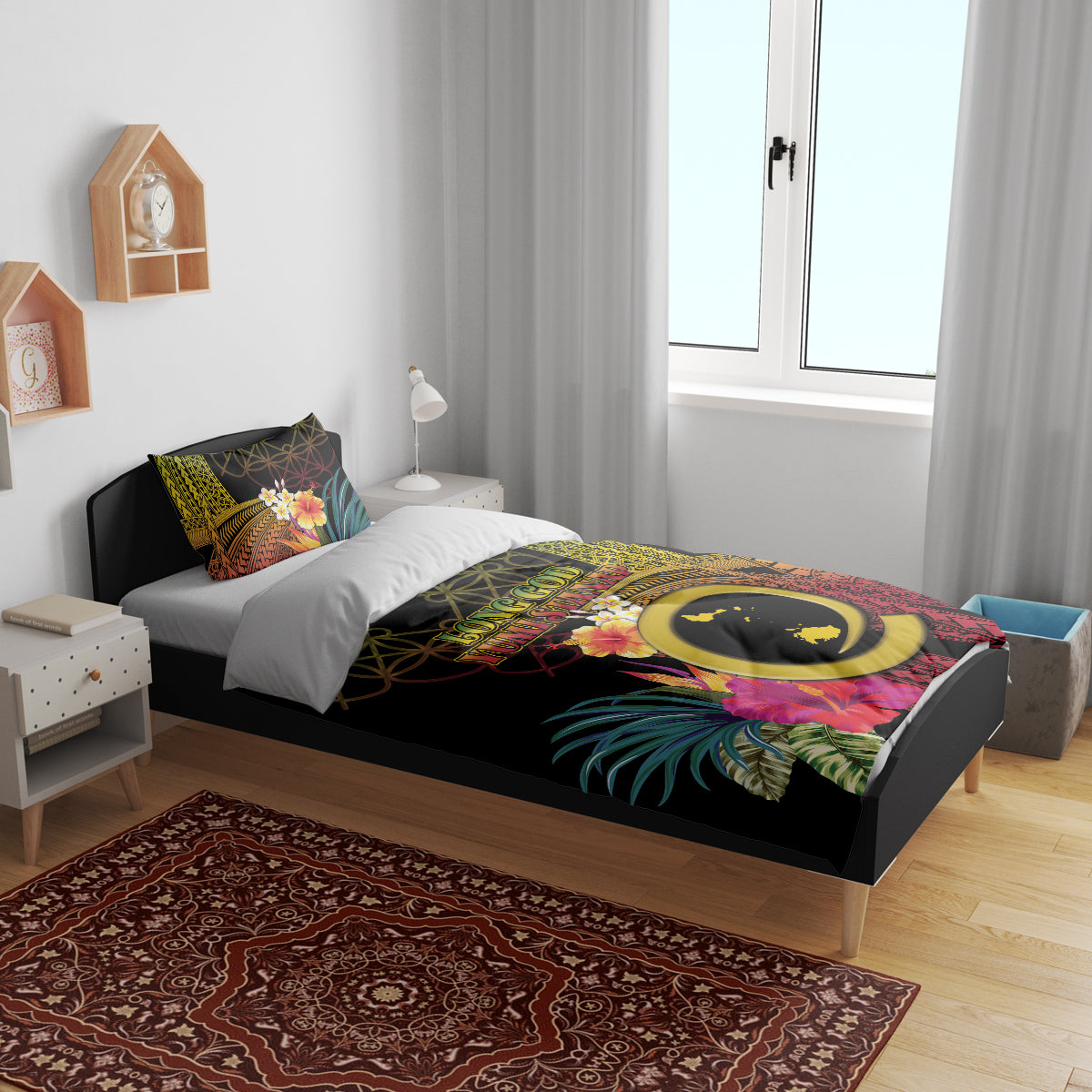 Vanuatu Shefa Day Bedding Set Sand Drawing Melanesian