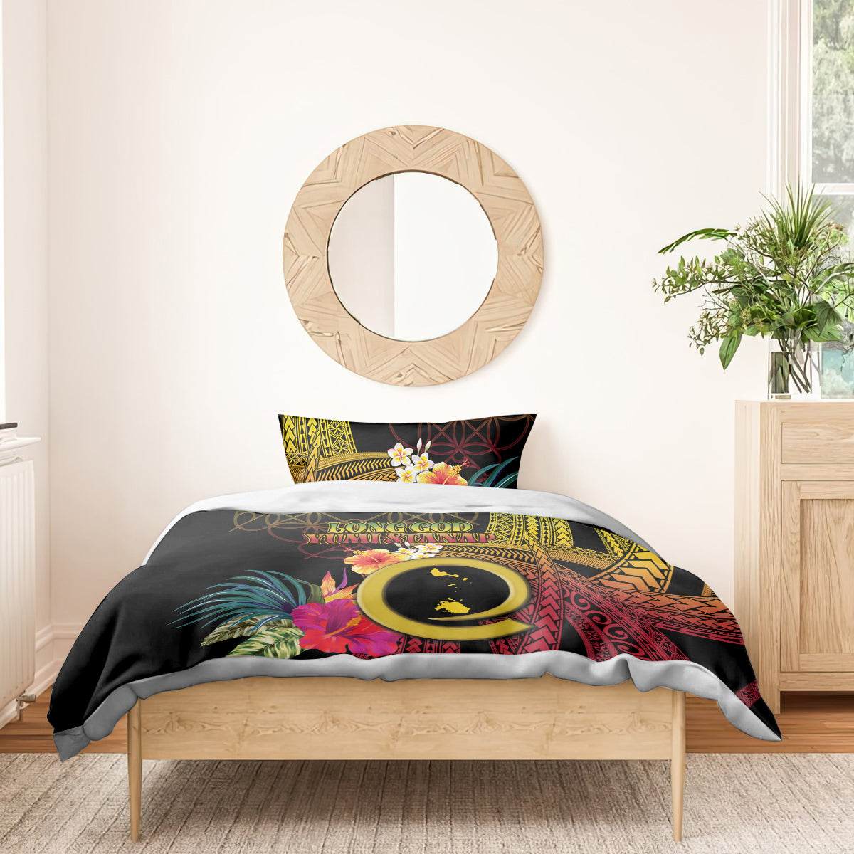 Vanuatu Shefa Day Bedding Set Sand Drawing Melanesian
