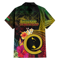 Vanuatu Shefa Day Family Matching Off Shoulder Short Dress and Hawaiian Shirt Sand Drawing Melanesian