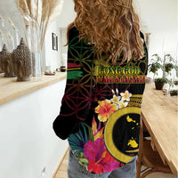 Vanuatu Shefa Day Women Casual Shirt Sand Drawing Melanesian