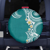 Aloha Polynesian Plumeria Flower Spare Tire Cover Teal Color LT03 - Polynesian Pride